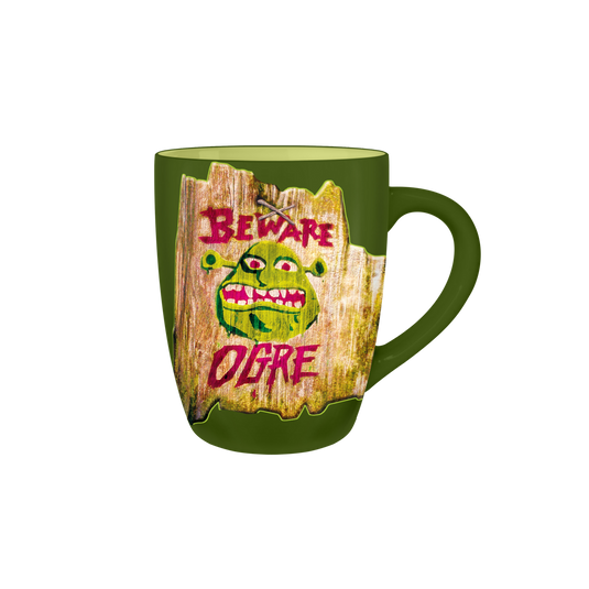 Shrek Beware Ogre 25oz Jumbo Curved Ceramic Mug