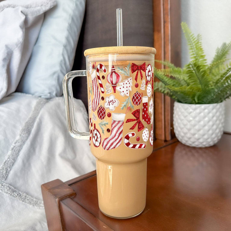 Load image into Gallery viewer, Cozy Christmas Things 40oz Tumbler With Lid and Straw
