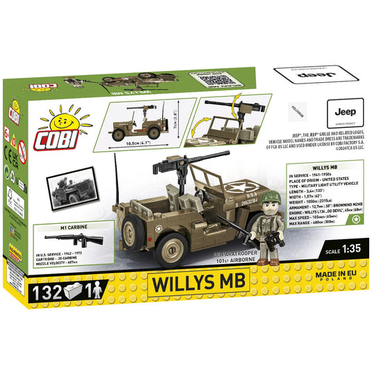 Cobi Historical Collection World War II - Jeep Willys MB Vehicle Brick Toy