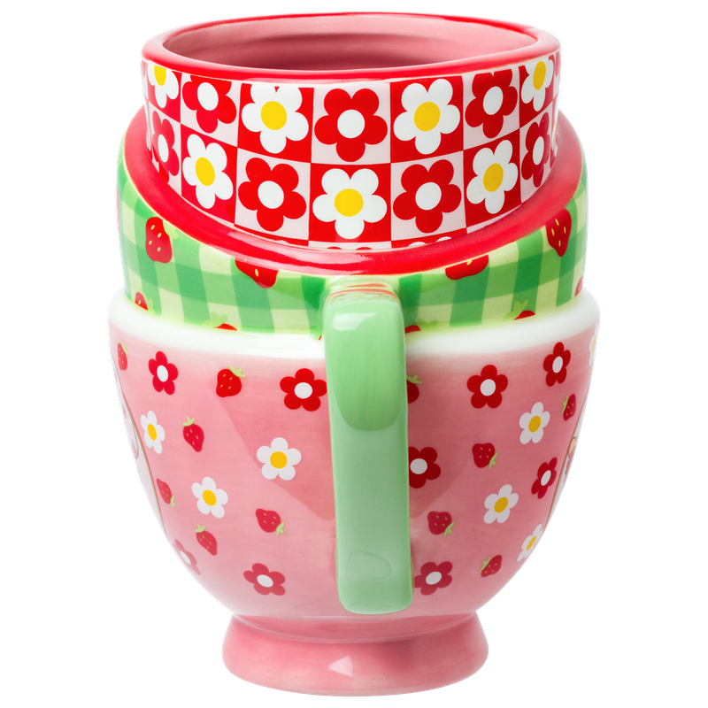 Chargez l'image dans la visionneuse de la galerie, Strawberry Shortcake Picnic Floral Ceramic 3D Sculpted Mug
