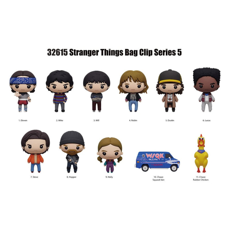 Load image into Gallery viewer, Monogram Stranger Things - Series 5 Characters 1pc 3D Figure Bag Clip Blind Bag
