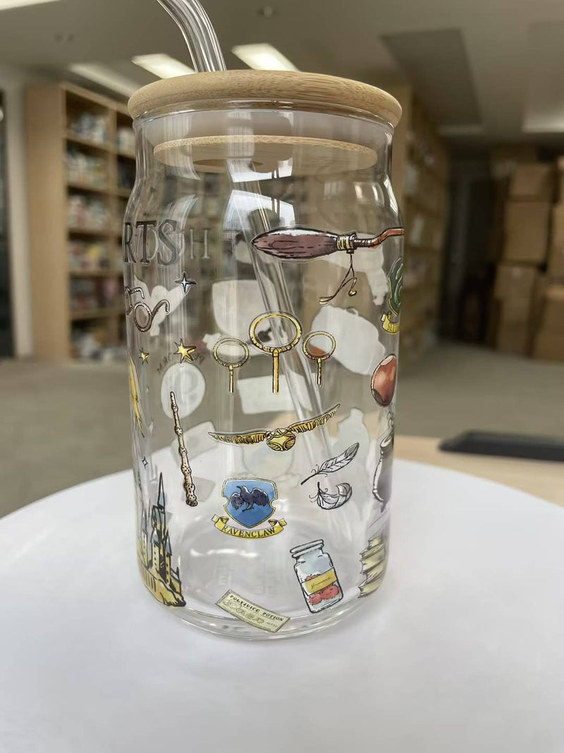 Load image into Gallery viewer, Harry Potter Hogwarts Destination 16oz Glass Tumbler
