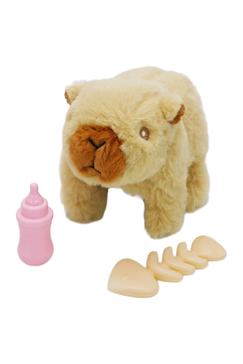 Load image into Gallery viewer, Baby Capybara Barking &amp; Walking Doll Kennel Stroller Toy
