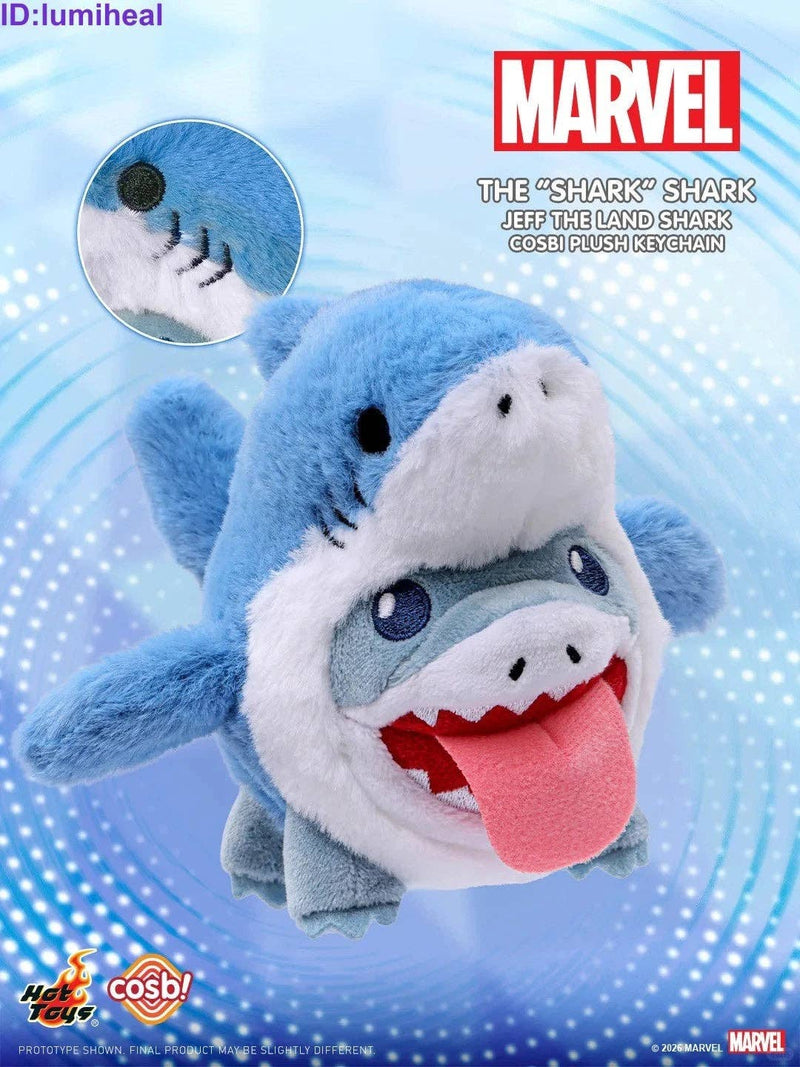 Load image into Gallery viewer, Marvel Comics Cosbi Jeff the Land Shark 1Pc Plush Keychain Blind Box
