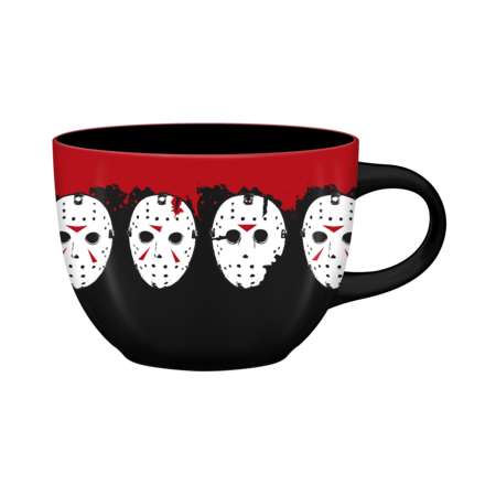 Friday the 13th Mask Line Up Drip 24oz Ceramic Soup Mug