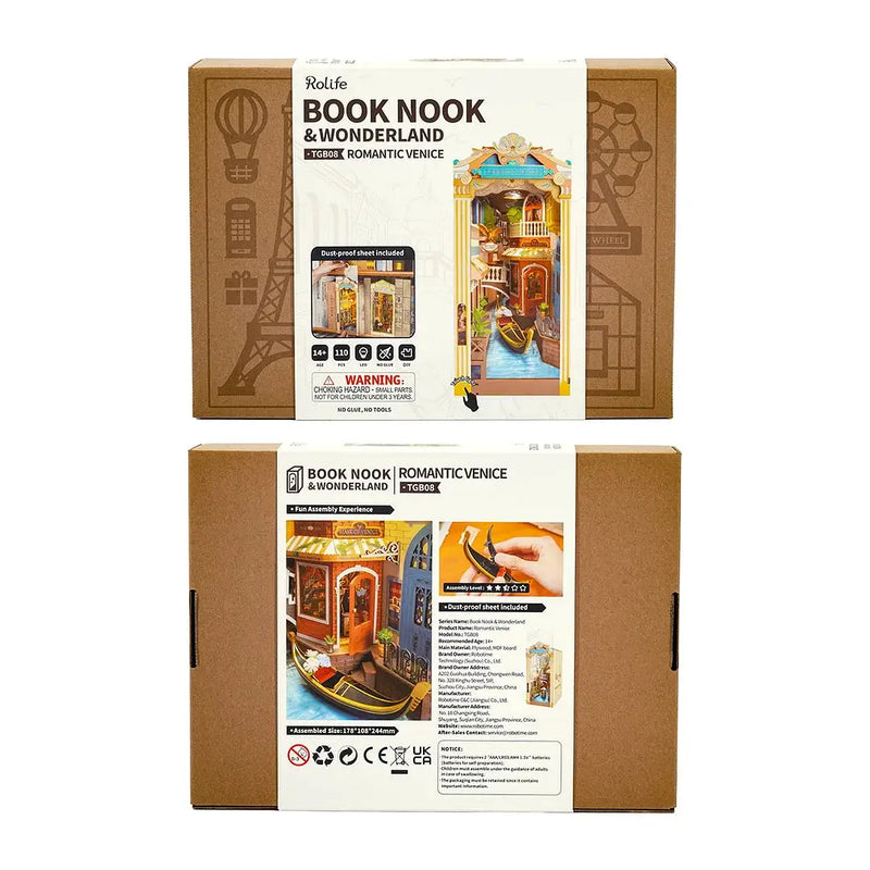 Load image into Gallery viewer, Robotime - Romantic Venice Rolife DIY Book Nook Crafts figure
