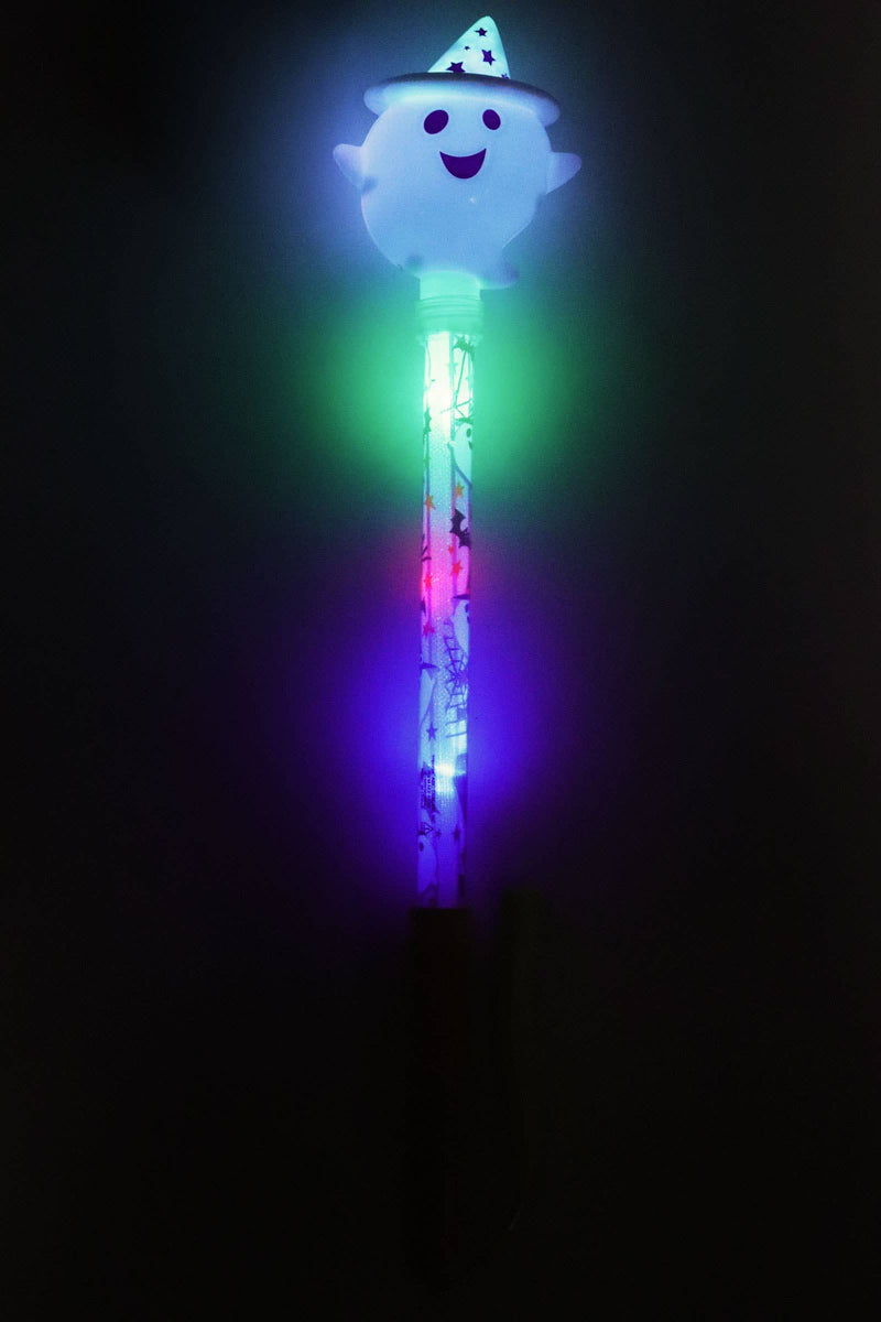 Cargue la imagen en el visor de la galería, Ghost Pumpkin Head Colorful Led 1pc Light-up Wand
