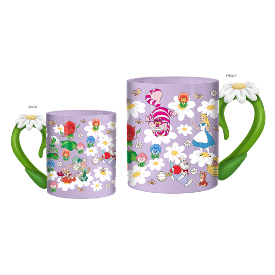 Alice in Wonderland Wild Flower 20oz Sculpted Handle Mug