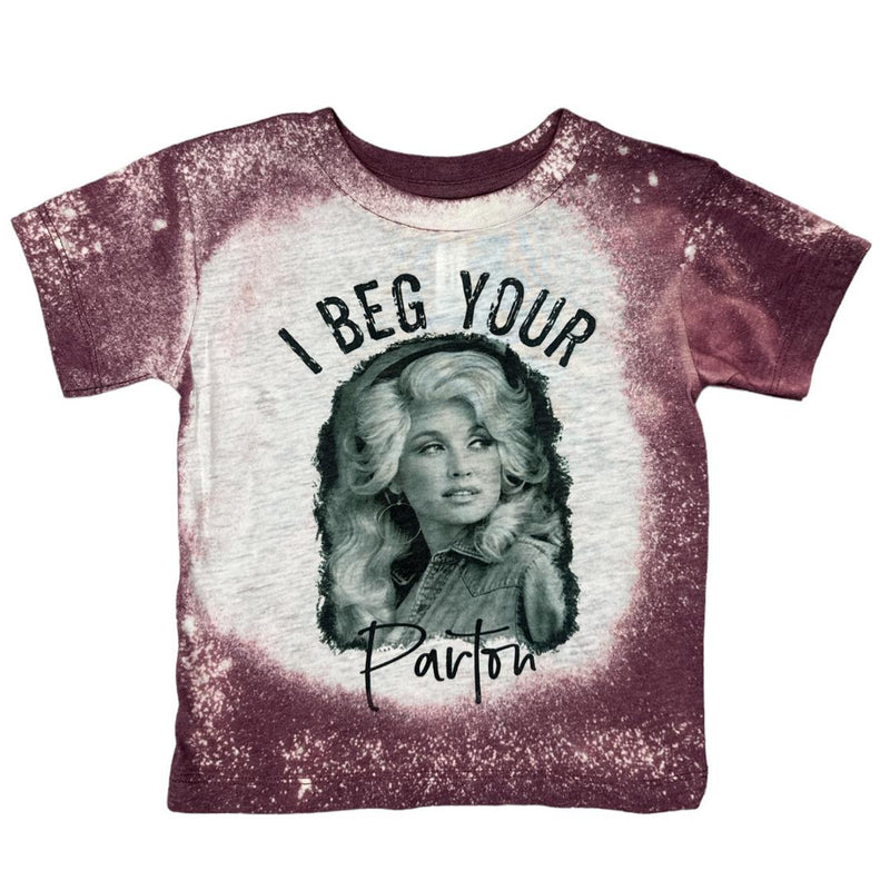 Cargue la imagen en el visor de la galería, Dolly Parton - Beg Your Parton Bleached Tie Dye Kid T-Shirt
