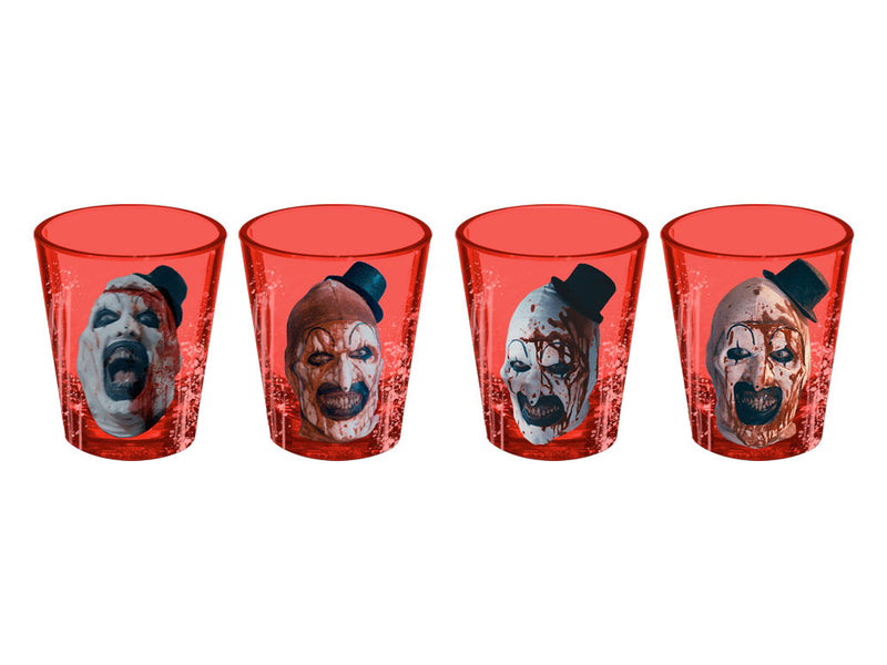 Load image into Gallery viewer, Surreal Entertainment Terrifier Art the Clown - Terrifier Horror Shot Glass Set (4 Pack)
