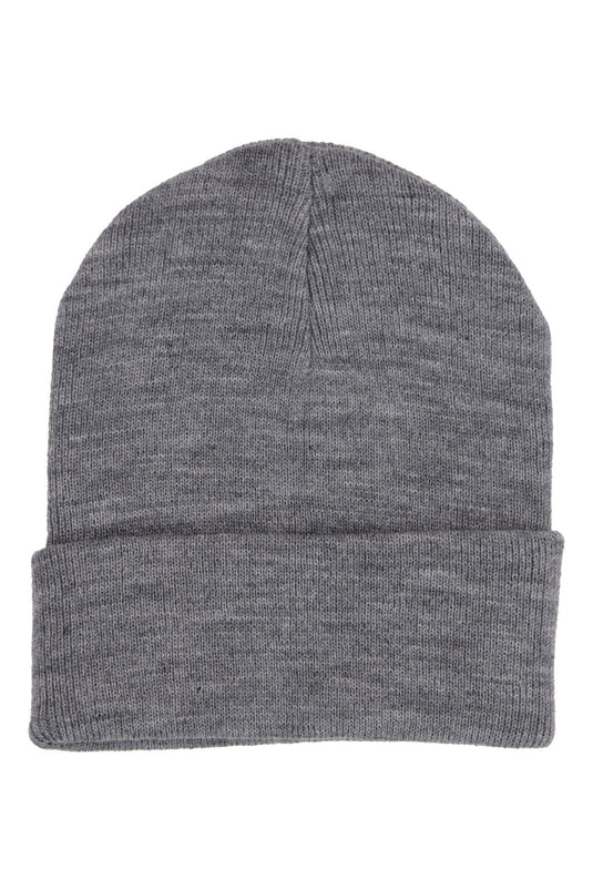 Adults Classic Solid Acrylic Cuffed Beanie