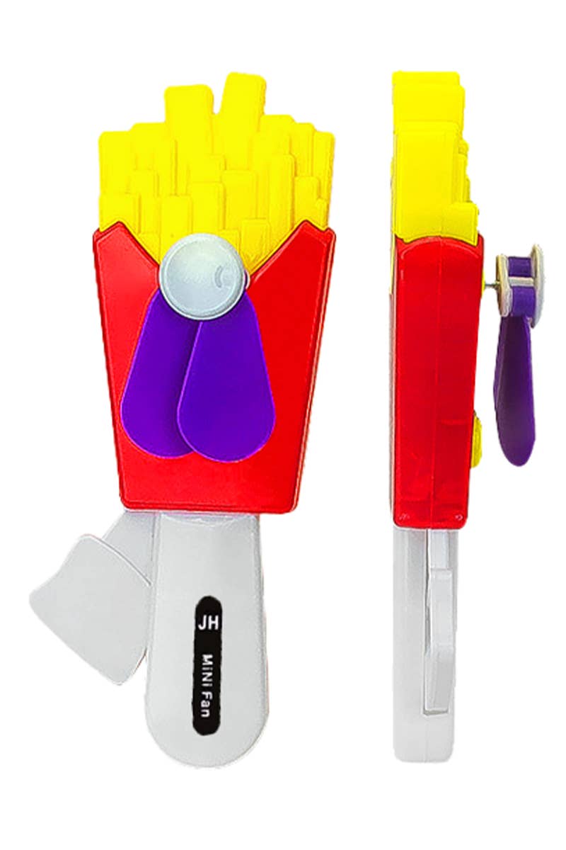 Load image into Gallery viewer, Cap Zone - Fries 1Pc Travel Size Manual Pressure Hand-Held Fan
