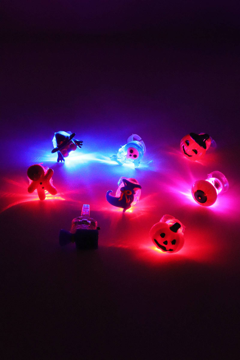 Cargue la imagen en el visor de la galería, Halloween Resin Charm Led 1pc Light-up Ring
