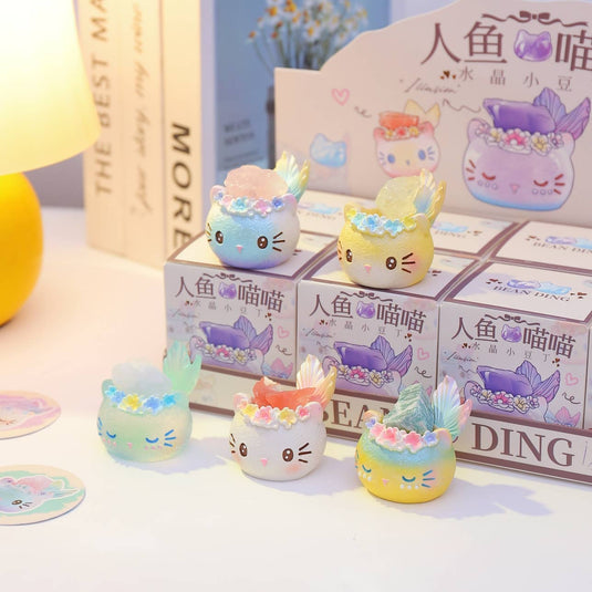 BCmini Crystal Cat Mermaid 1pc Blind Box