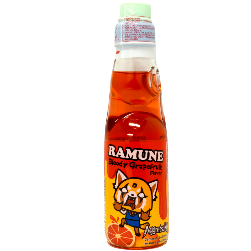 Aggretsuko - Bloody Ramune Grapefruit 200ml Carbonate Soft Drink Soda