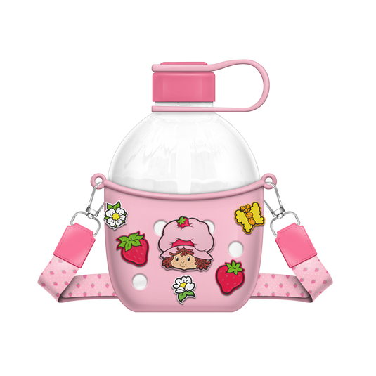 Strawberry Shortcake - 22.5oz Plastic Water Bottle w/ Charms