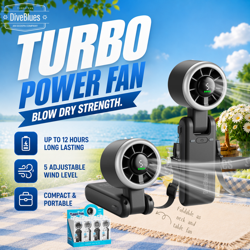 Load image into Gallery viewer, Turbo Handheld Fan - Blow Dryer Level Wind Targeted Airflow
