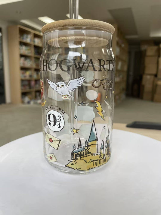 Harry Potter Hogwarts Destination 16oz Glass Tumbler