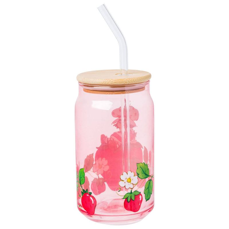 Chargez l&#39;image dans la visionneuse de la galerie, Strawberry Shortcake Sitting Strawberry 16oz Glass Tumbler
