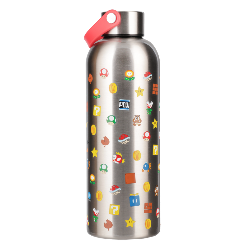 Load image into Gallery viewer, Paladone Super Mario Metal Water Bottle with Carry Loop
