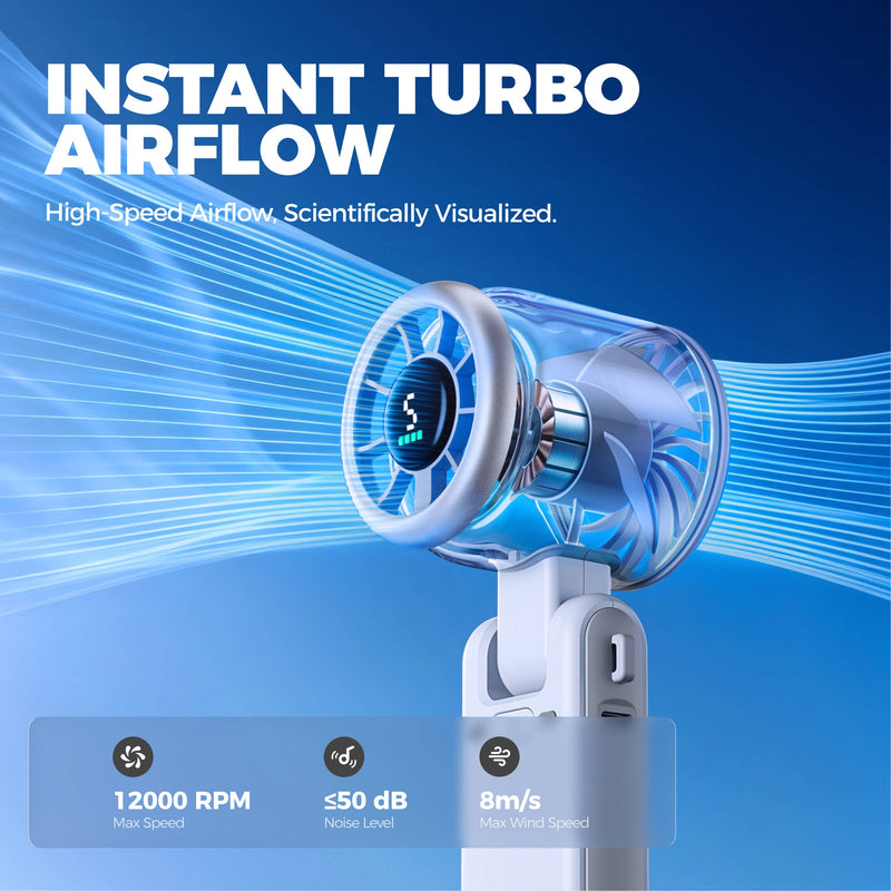 Load image into Gallery viewer, Turbo Handheld Fan - Blow Dryer Level Wind Targeted Airflow
