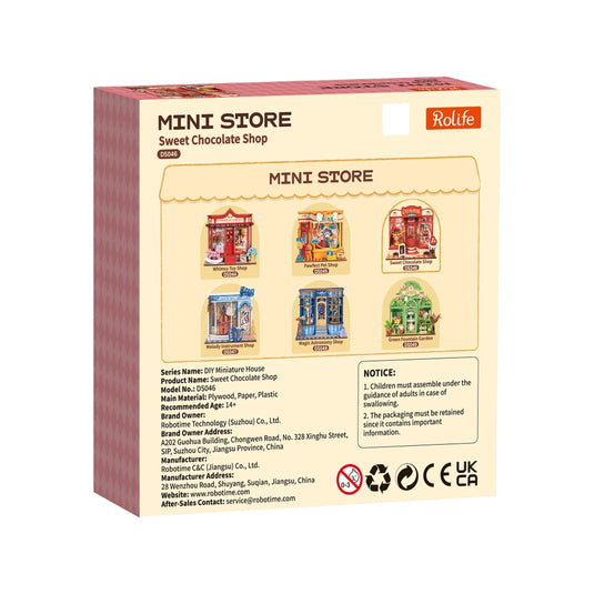Robotime Rolife - Sweet Chocolate Shop DIY Miniature House Figure