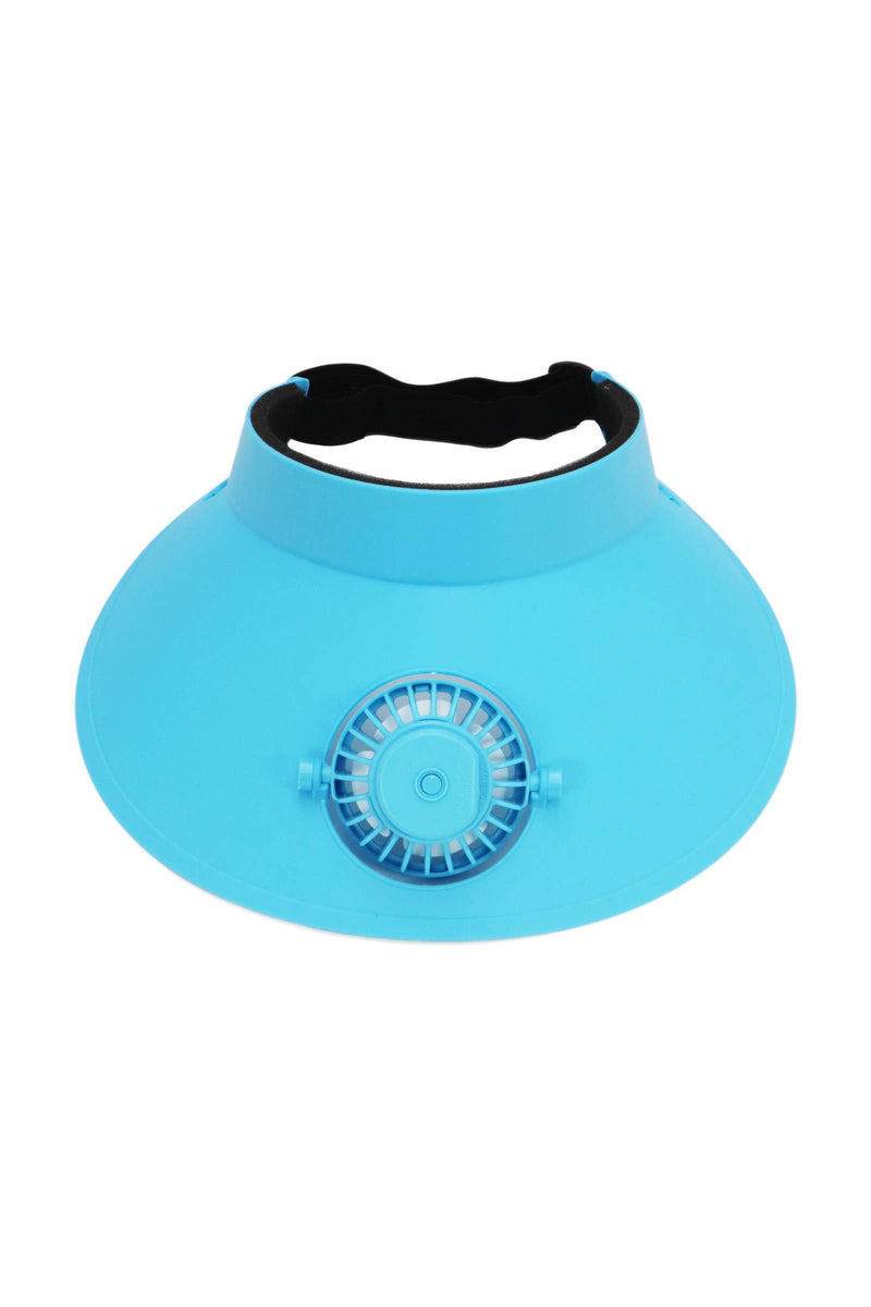 Load image into Gallery viewer, Cap Zone - Women&#39;s Matte Pastel Sun Visor 1pc Electric Fan
