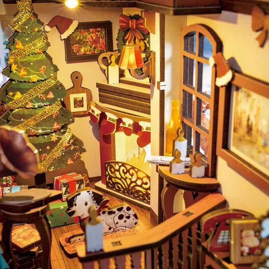Robotime Rolife Christmas Indoor Scene DIY Book Nook