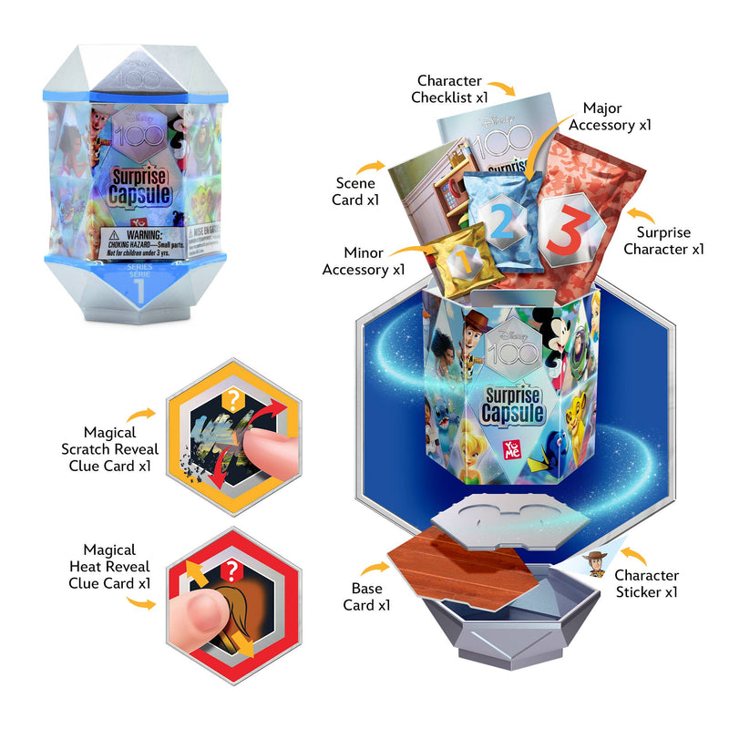 Chargez l&#39;image dans la visionneuse de la galerie, Disney 100 - Mystery Capsules Toy Figure S1 Blind Box
