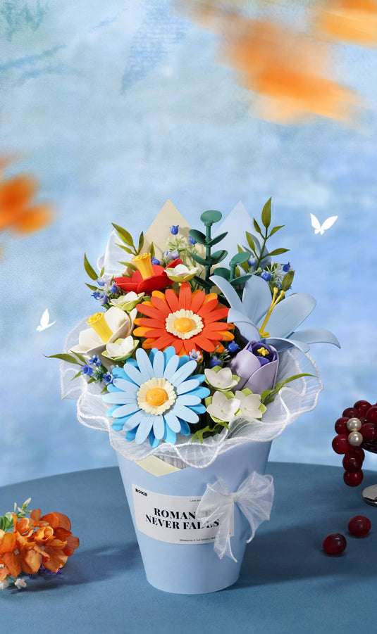 Robotime - Twilight Sky Bouquet DIY 3D Flower Puzzle