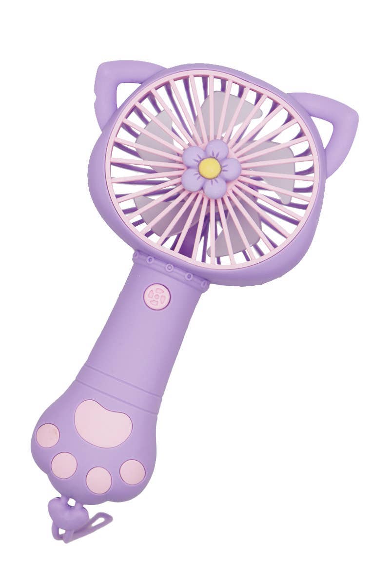 Chargez l'image dans la visionneuse de la galerie, Cap Zone - Kitty Cat Paw Ear Flower 1Pc Handheld Electric Fan
