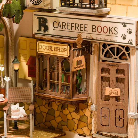 Robotime Rolife - Sunshine Town Book Nook Shelf Insert Figure