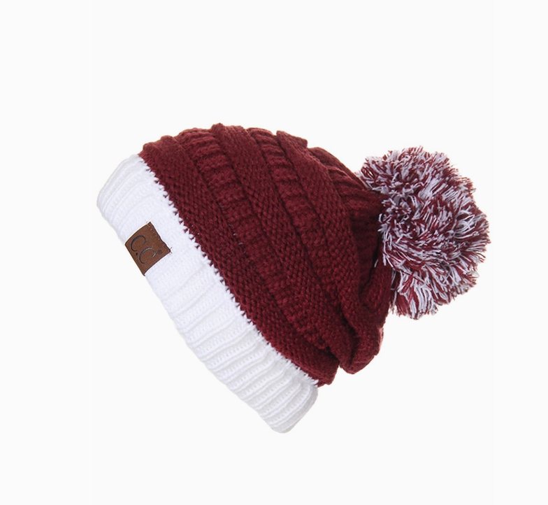 Load image into Gallery viewer, C.C. Game Day Team College Color Knit Cuff with Pom
