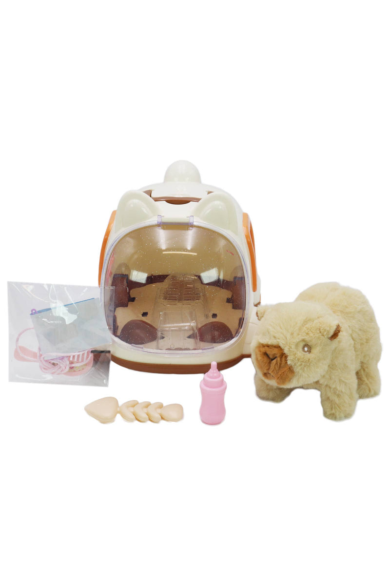 Load image into Gallery viewer, Baby Capybara Barking &amp; Walking Doll Kennel Stroller Toy
