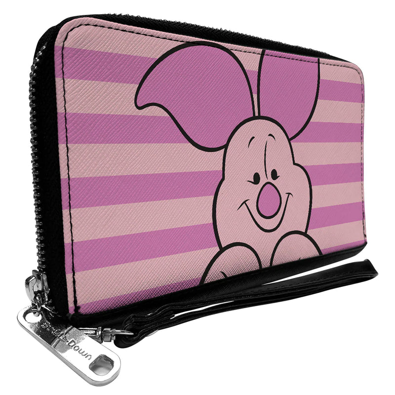 Load image into Gallery viewer, Disney Winnie The Pooh Piglet Expresion Close-Up Women&#39;s PU Zip Around Wallet
