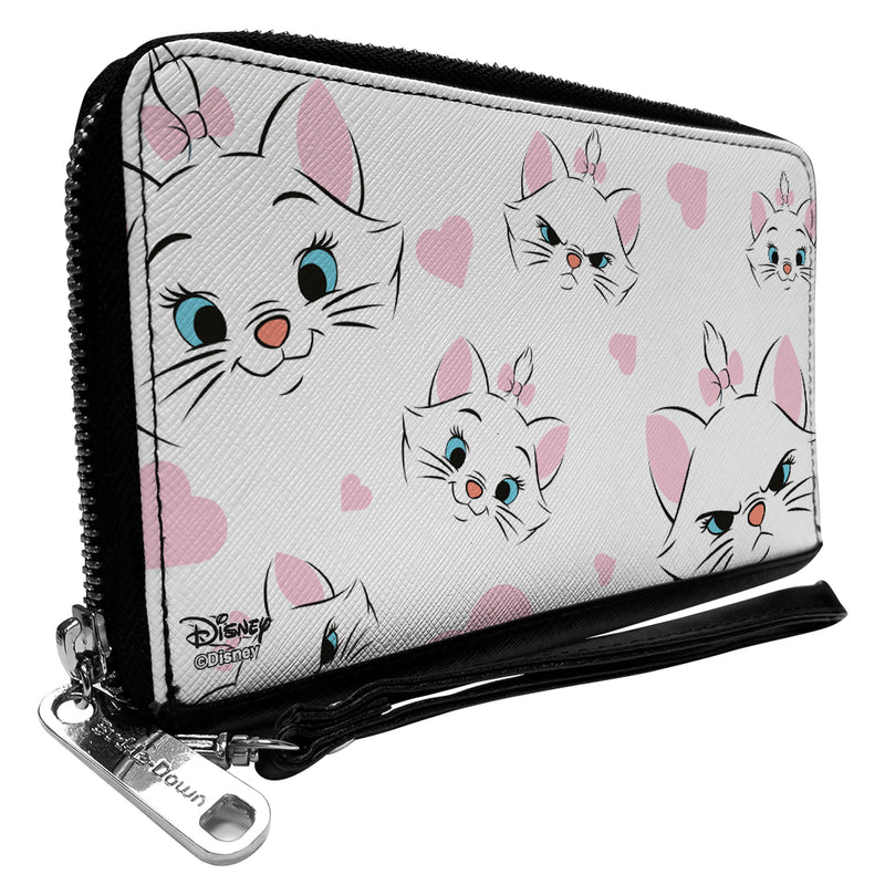 Cargue la imagen en el visor de la galería, Disney Aristocats Marie Expressions Women&#39;s PU Zip Around Wallet
