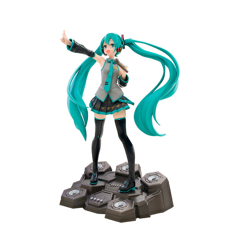 Cargue la imagen en el visor de la galería, Figurine of a character with teal hair on a white background, Abystyle Studio branding visible.
