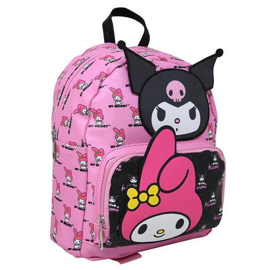 UPD Inc. Hello Kitty - My Melody & Kuromi 10'' Mini Deluxe with 1 Front pocket Backpack