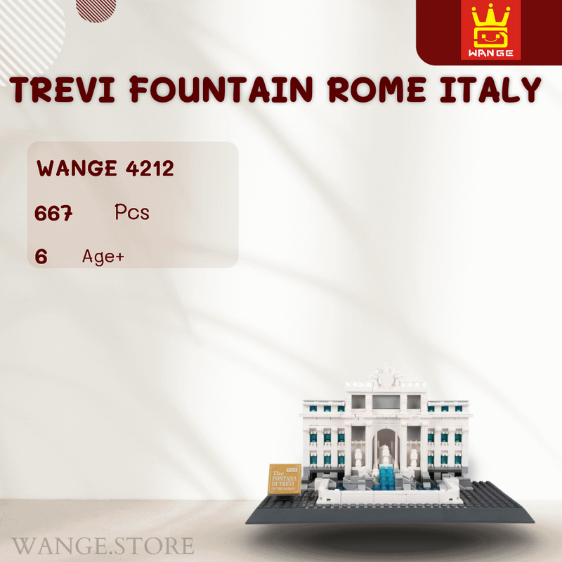 Chargez l&#39;image dans la visionneuse de la galerie, Wange Bricks: Trevi Fountain Rome Italy Building Bricks Modular Model Toy Figure
