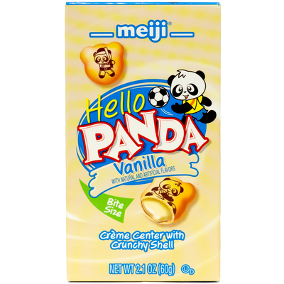 Meiji - Galletas Hello Panda Rellenas de Crema de Vainilla, 60g