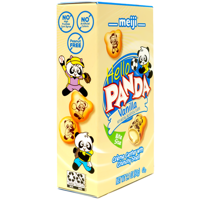 Meiji - Biscuits Hello Panda Fourrés à la Crème Vanille, 60g
