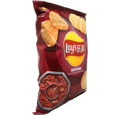 Asian Food! LAY'S Potato Chips - Numbing Spicy Hot Pot Flavor 70g