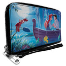 Disney The Little Mermaid Ariel & Eric Kiss The Girl Scene Women's PU Zip Around Wallet