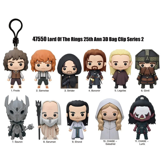 Monogram The Lord of the Rings Series 2 3D Foam Bag Clip 1piece Random
