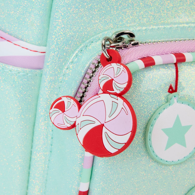 Load image into Gallery viewer, Loungefly Disney Minnie Mouse - Holiday Peppermint Ornaments  Mini Backpack
