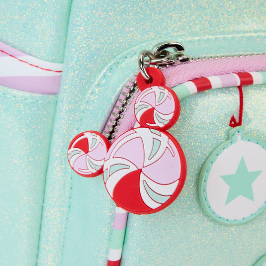 Loungefly Disney Minnie Mouse - Holiday Peppermint Ornaments  Mini Backpack