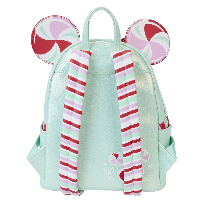 Load image into Gallery viewer, Loungefly Disney Minnie Mouse - Holiday Peppermint Ornaments  Mini Backpack
