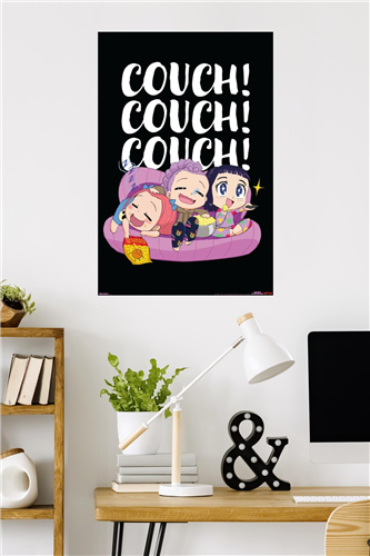 Trends International Netflix K-Pop Demon Hunters (2025) - Huntrix Chibi Couch Wall Poster