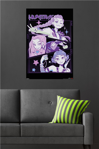 Chargez l&#39;image dans la visionneuse de la galerie, Trends International Netflix K-Pop Demon Hunters (2025) - Huntrix Illustration Wall Poster
