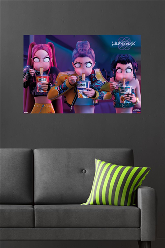 Chargez l&#39;image dans la visionneuse de la galerie, Trends International Netflix K-Pop Demon Hunters (2025) - Huntrix Noodles Wall Poster
